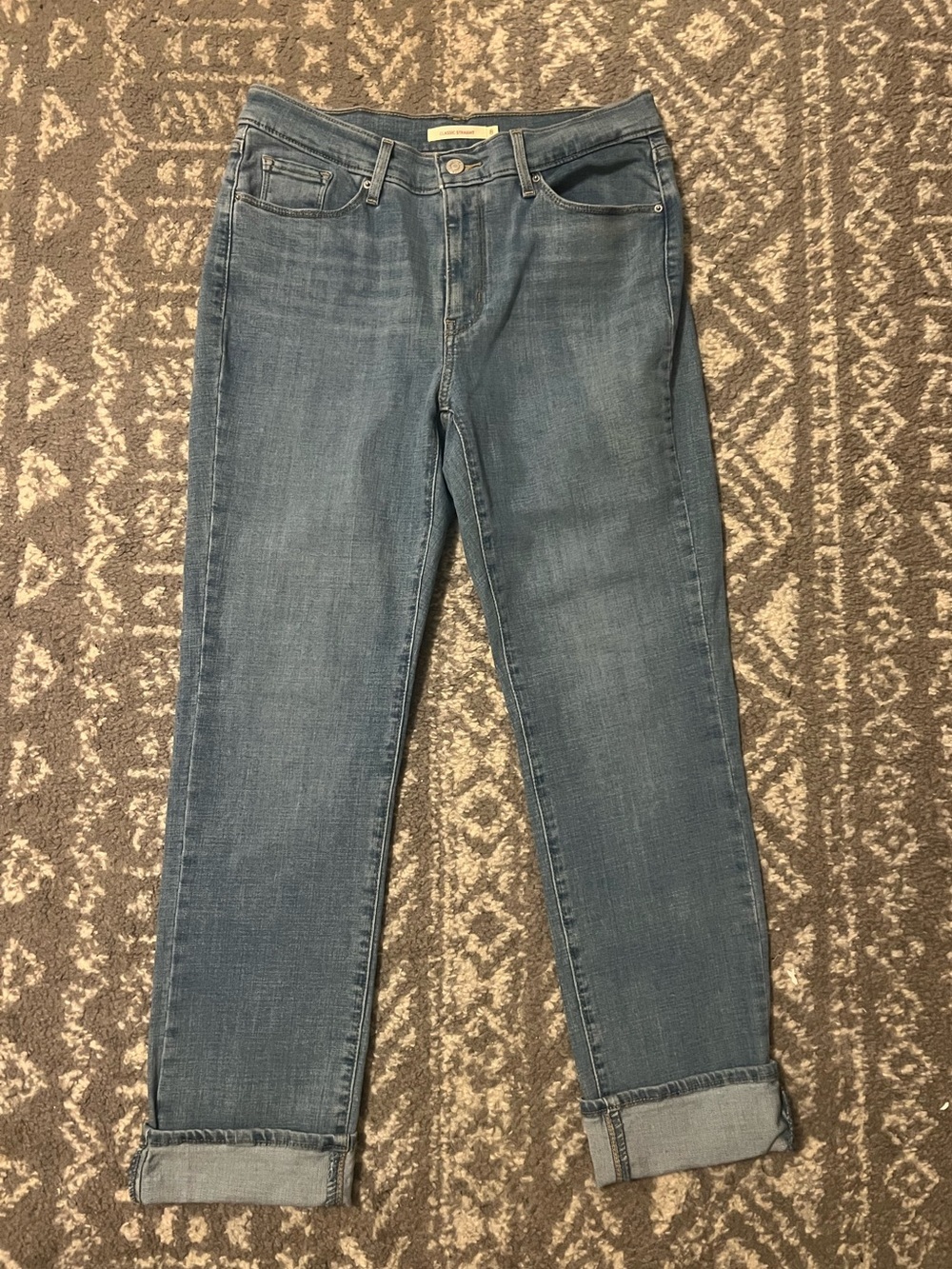 Levi's Women's Light Blue Straight-Leg Jeans size 8 (A225)